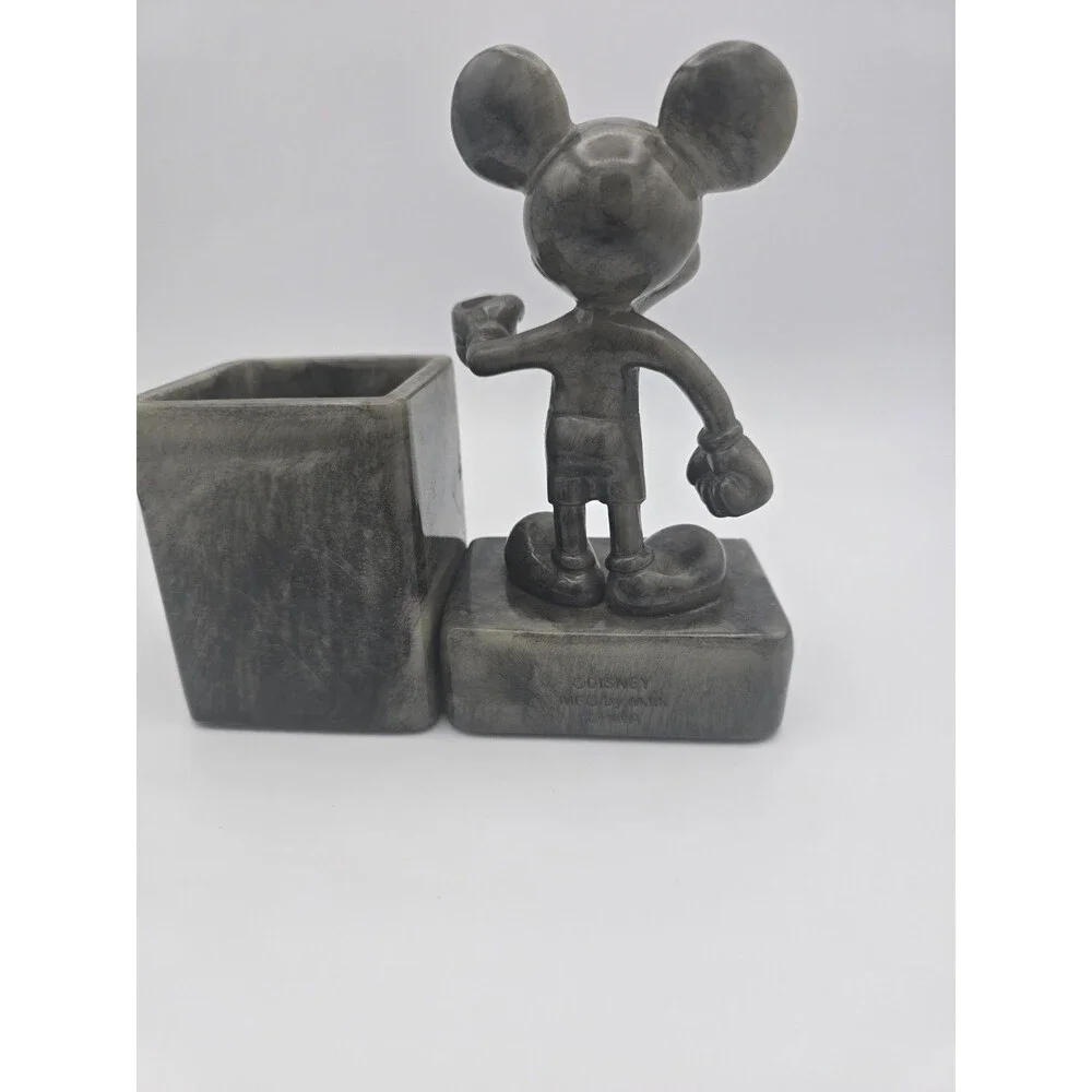 Vintage Disney Mickey Mouse Faux Marble Desk Set Lot - 3 Pcs- Repair/Restoration